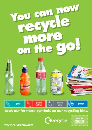 Recycle-on-the-go poster/press ad A4 portrait - WRAP Resource Library