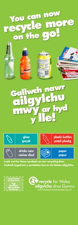  Recycle on the go Wales pull up banner portrait WRAP 